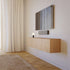 Sleek soundbar with textile front and ABS plastic body, designed for music and TV audio.