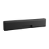 Sleek rectangular soundbar with textile front and ABS plastic body in neutral color on white background