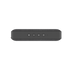 Steel-colored Move 50 Care Bluetooth speaker with biodegradable frame and silicone buttons on white background.