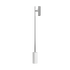 Expo Floor floor lamp with polished aluminum body and solid polished marble base in a minimalist design