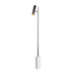 Expo Floor polished floor lamp with aluminum body and marble base in a minimalist design