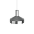 Chrome Dawn Pendant Ø25 with perforated top and white inner shade hanging from a cord