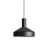 Black Dawn Pendant Ø25 with perforated aluminum shade and white inner surface hanging by a wire