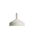 White Dawn Pendant Ø25 with perforated aluminum shade and built-in light source hanging indoors