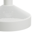 White Dawn Pendant Ø25 indoor aluminum light fixture with perforated top and curved edge design.