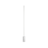 White SACKit Expo 185 floor lamp with slim aluminum profile and marble base, vertical frosted LED strip light