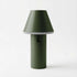 sackit green cordless table lamp with a tapered shade and soft downward light for stylish indoor and outdoor use