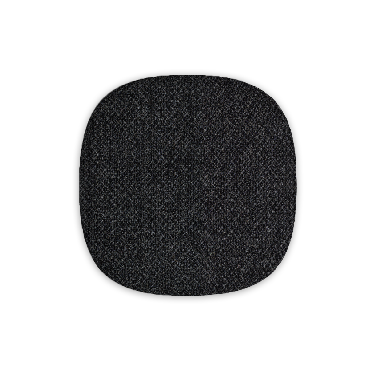 Coal X fabric front panel for WOOFit Go speaker in rectangular shape.