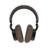 Brown Touch 400 headphones with PU-leather and fabric earcups on a white background