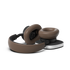 Brown Touch 400 headphones with PU-leather and fabric earcups on a white background