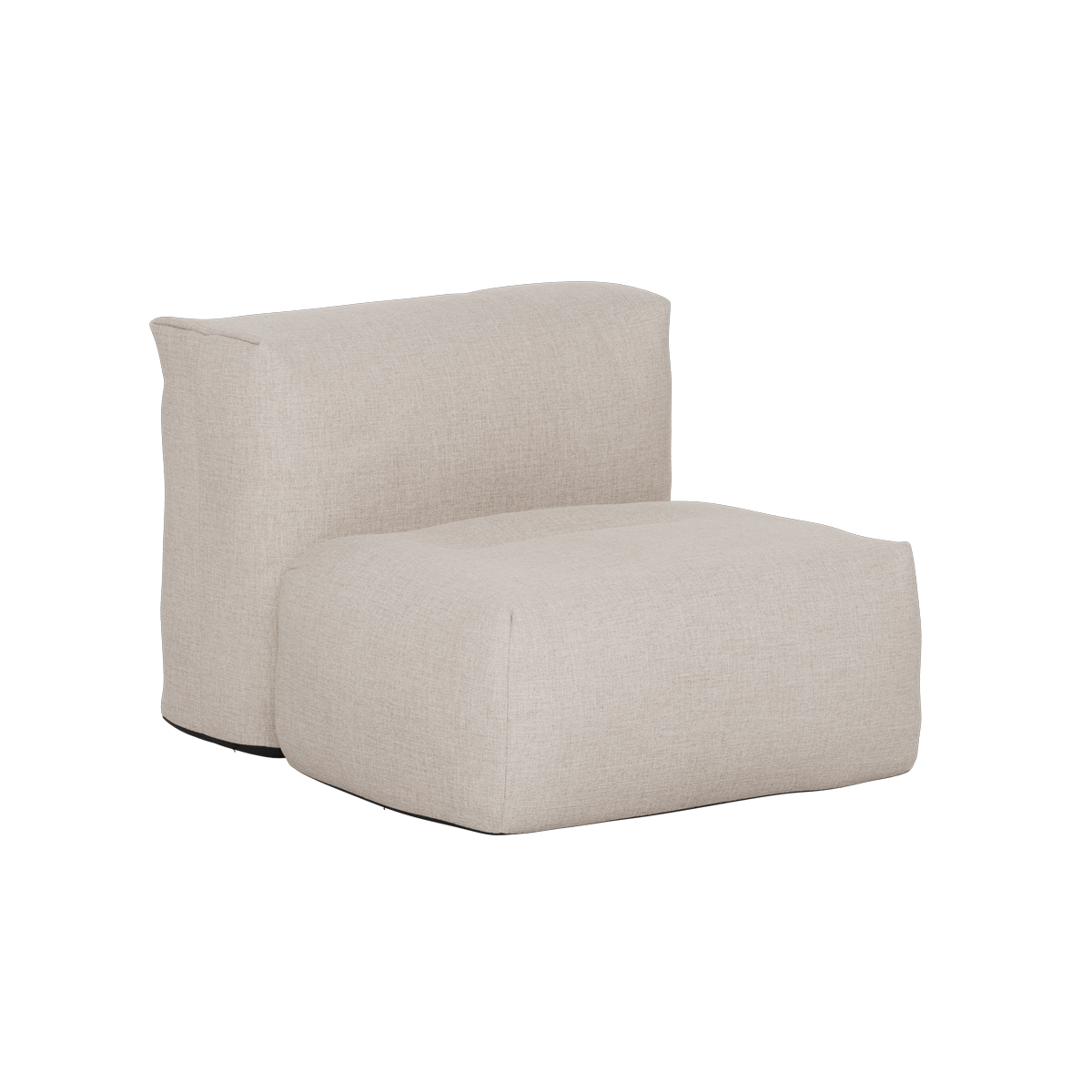 Beige Soft Sofa Outdoor seat module with a frameless shape retaining design for comfortable outdoor lounging by sackit