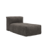 Soft Sofa Outdoor Lounger in Kirra Noir color with soft cushions and a low profile design.