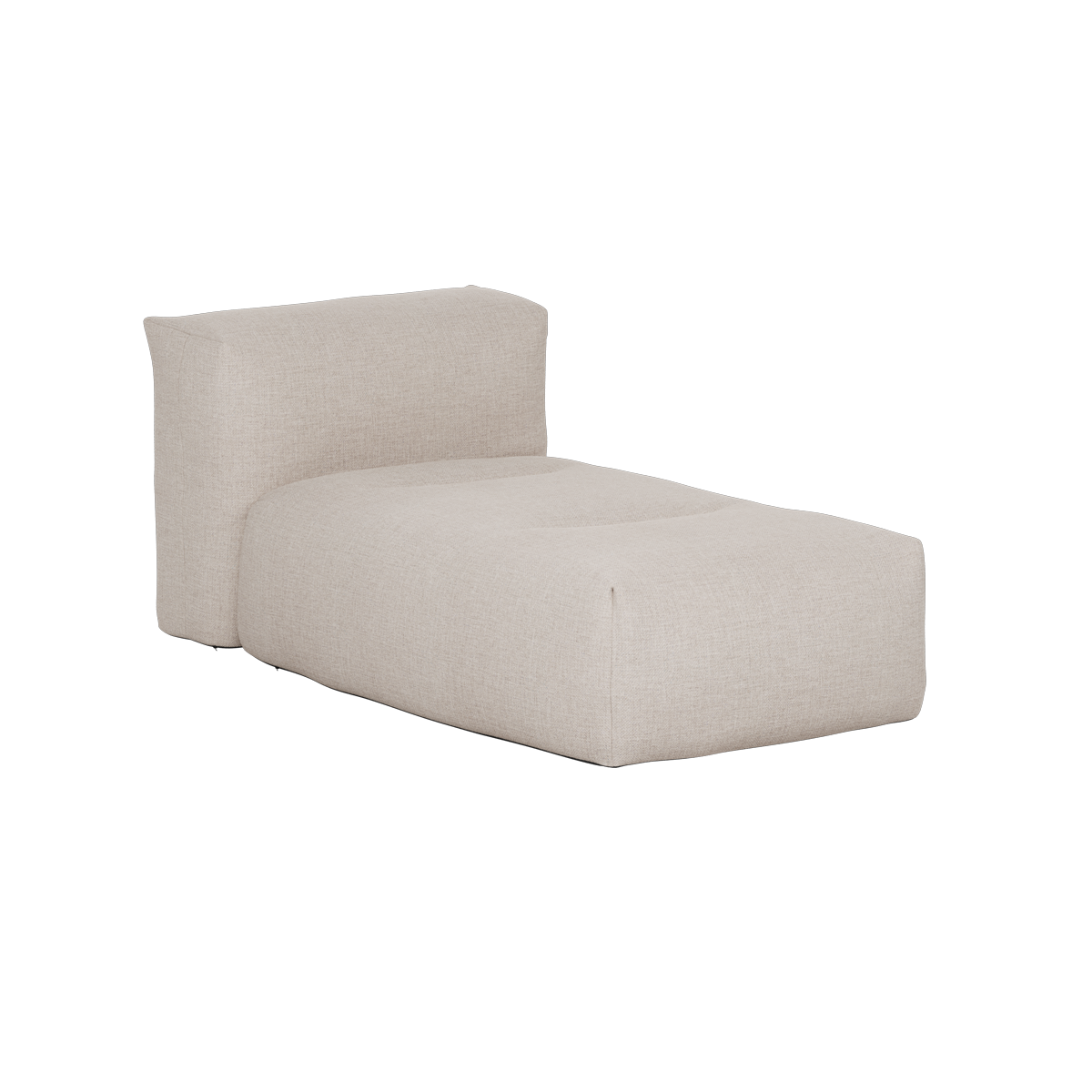 Light beige outdoor lounger with a supportive backrest and generously cushioned seat from sackit
