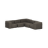 sackit outdoor five seater corner sofa in dark gray with modular cushions and deep seating designed for comfortable Nordic outdoor living