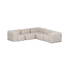 Cream modular outdoor corner sofa with deep cushioned seats and a soft form stable design by sackit for comfortable Nordic outdoor living