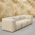 Soft Sofa Outdoor 3-seater in beige boucle fabric with soft, rounded cushions for outdoor use