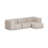 Beige sackit outdoor three seater sofa with matching pouf and deep cushioned seats designed for comfortable outdoor living