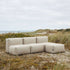Kirra Olive Soft Sofa Outdoor 3-seater with pouf, soft cushioned outdoor sofa without frame