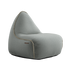 Cura Lounge Chair in grey Cura fabric with backrest and soft, rounded shape