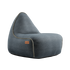Canvas Lounge Chair in petrol canvas fabric with backrest and durable hand-sewn stitches.