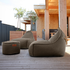 Cobana Lounge Chair in Cobana Grey with backrest, designed for indoor and outdoor use.
