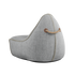 Cobana Lounge Chair in Cobana Grey with a soft, rounded shape and durable fabric.