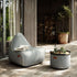 Cobana Lounge Chair in Cobana Grey with backrest, durable and water repellent bean bag chair.