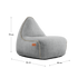 Cobana Lounge Chair in Cobana Grey with backrest, soft fabric, and rounded shape.