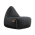 Cobana Lounge Chair in black olefin fabric with backrest, designed for indoor and outdoor use.