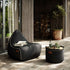 Cobana Lounge Chair in grey olefin fabric with backrest, designed for indoor and outdoor use.