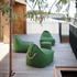 Cobana Lounge Chair in Cobana Grey with backrest, durable and water repellent bean bag chair.