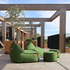 Cobana Lounge Chair in Cobana Grey with backrest, durable and water repellent bean bag chair.