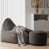 Cobana Lounge Chair in grey olefin fabric with a soft, rounded shape and backrest.