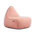Cobana Lounge Chair in soft rose color with rounded shape and cushioned backrest.