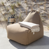 Cobana Lounge Chair in Cobana Grey with backrest, durable water-repellent fabric, and soft shape.