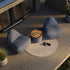 Cobana Lounge Chair in Cobana Grey with backrest, durable water-repellent fabric, indoor and outdoor use