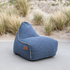 Cobana Lounge Chair in Cobana Grey with backrest, durable water-repellent bean bag chair for indoor and outdoor use.