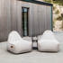 Cobana Lounge Chair in Cobana Grey with backrest and soft rounded shape.