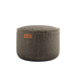 Cobana Brown pouf with durable fabric and hand-sewn stitches, round shape for indoor and outdoor use