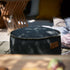 Cobana Pouf in grey Cobana fabric with round shape and durable hand-sewn stitches.
