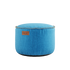 Round Cobana Turkis pouf with durable fabric and hand-sewn stitches for indoor and outdoor use.