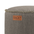 Cobana Pouf in Cobana Grey fabric with round shape and durable stitching for indoor and outdoor use