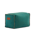 Cobana Square Pouf in Cobana Petrol Melange fabric with a square shape and stitched details