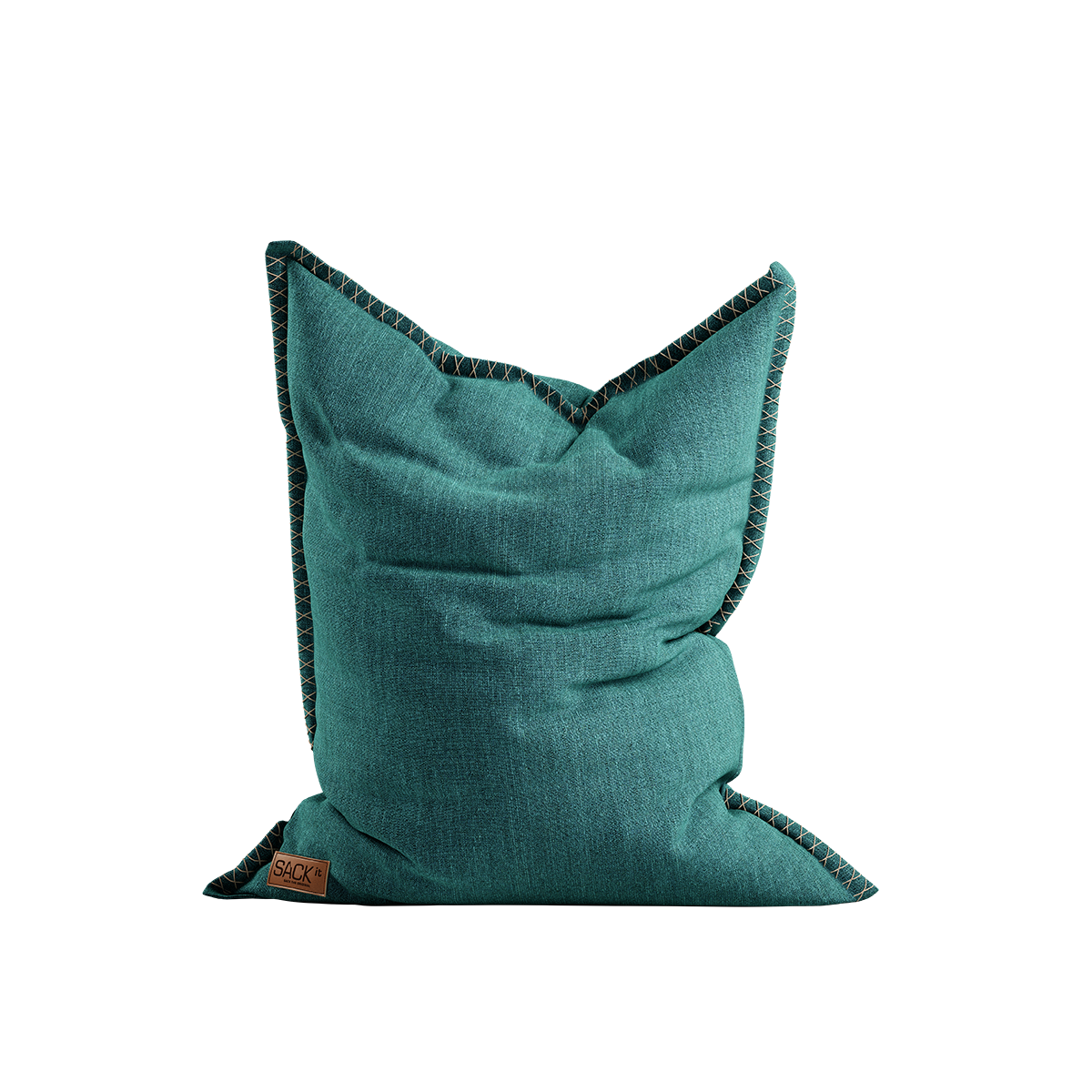 Cobana Beanbag chair in petrol melange color with a soft, rounded shape and durable fabric.