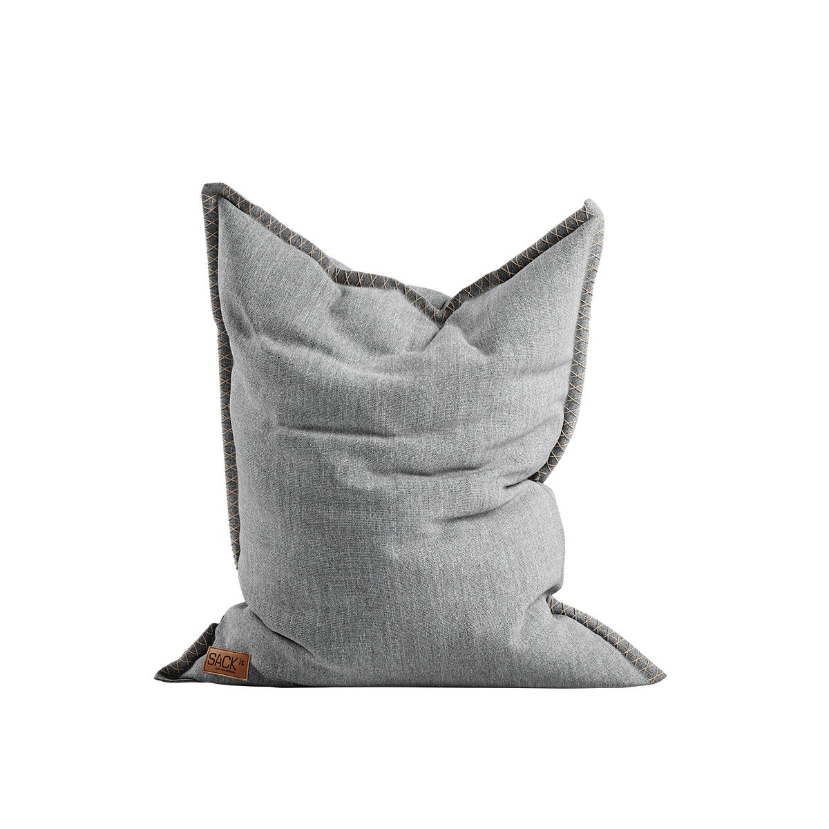 Cobana Beanbag in sand melange color with a soft, rounded shape and textured fabric surface.