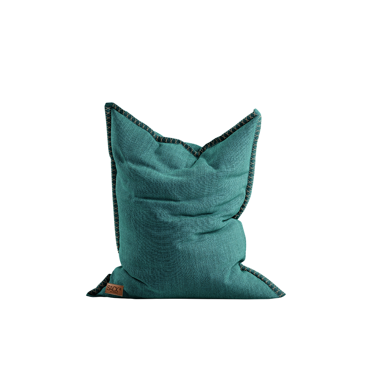 Cobana Junior Beanbag in petrol melange color with a soft, rounded shape and durable fabric.