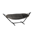 Cobana Hammock in grey fabric with black aluminum frame, designed for outdoor relaxation.