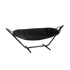 Cobana Hammock in black olefin fabric with black powder-coated aluminum frame outdoors