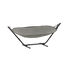 Gray Cobana garden hammock with a supportive fabric sling and black metal frame for comfortable outdoor lounging from sackit