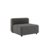 Cobana Lounge Sofa seat module in Cobana Grey with powder-coated aluminum frame and Olefin textile upholstery.